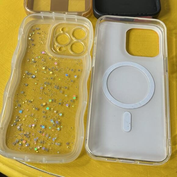 iPhone 15 Pro MagSafe Cases Lot Of 4 Feminine Girly Cases Floral glitter Wavy - Picture 9 of 12